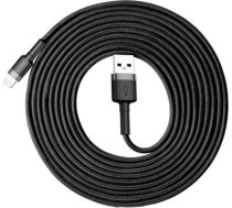 Baseus USB-A uz Lightning kabelis, 3m, Melns un Pelēks