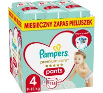 Pampers Premium Care Autiņbiksītes, Izmērs 4 (9-15 kg), 114 gab.