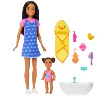 Barbie lelle Skipper aprūpētājas komplekts ar vannu un bērnu pudelīti spēlēšanai JJB43/JKC16