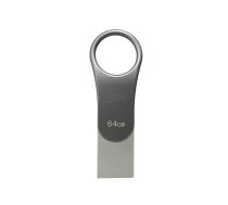 Silicon Power Mobile C80 USB zibatmiņas disks 64 GB USB Type-A / USB Type-C 3.0 (3.1 Gen 1) Titāna