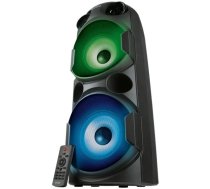 Sven SVEN PS-750 Portatīvais skaļruņu komplekts 2x40W ar LED displeju, TWS, FM radio, AUX ieeju, USB/SD kartes atbalstu, gaismas efektiem, mikrofonu ieeju (Karaoke), tālvadības pulti un iebūvētu ek...