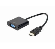 Gembird A-HDMI-VGA-04 video kabelis adapteris 0,15 m VGA (D-Sub) HDMI Type A (Standarta) Melns