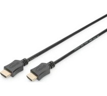 Digitus HDMI Kabelis - HDMI uz HDMI, 2m, Melns (AK-330114-020-S)