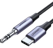Ugreen USB-C uz 3,5 mm Mini Jack USB kabelis, 1m, Pelēks (UGR440GRY)