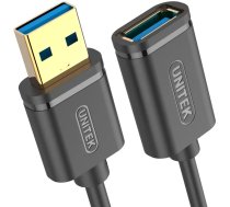 Unitek USB-A uz USB-A kabelis - 0,5 m, Melns (Y-C456GBK)
