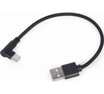 Gembird USB-A uz USB-C kabelis Melns (CC-USB2-AMCML-0.2M)