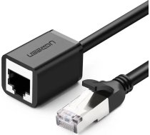 Ugreen Ethernet kabeļa - 1m RJ45 Cat. 6 FTP tīkla paplašināšanas kabelis ar metāla spraudni (melns)