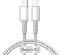 Baseus USB-C uz Lightning USB kabelis, 1m, Balts (6953156231924)