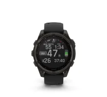 Garmin Fenix 8 – 47 mm, Solar, Sapphire Sapphire, Carbon grey DLC titanium with Black/pebble grey/ 010-02906-11 - 1590334 - 753759339333