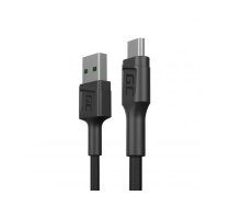 Green Cell KABGC23 USB kabelis USB 2.0 0,3 m USB A Micro-USB B Melns