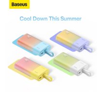 Baseus Baseus Popsicle 5200mAh 20W Powerbank with Built-in Lightning Cable (+ White Baseus Simple USB-C - USB-C 60W/20V/3A/30cm Cable) - Blue-Orange