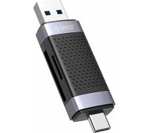 Orico TF/SD kartes lasītājs CD2D-AC2-BK-EP, USB + USB-C (Melns)