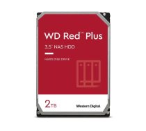 Western Digital Red Plus iekšējais cietais disks 2 TB, 5400 apgr./min, 64 MB kešatmiņa, 3,5" Serial ATA