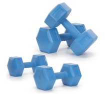 2 x 2,5 kg sešstūra hanteles fitnesa vingrinājumiem, 2 gab. komplekts, zilas