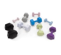 2x2kg sešstūra hanteles fitnesa vingrinājumiem, 2 gab. komplekts, violets