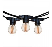 Visional Led Dārza Virtene E27 Spuldzēm / Melna / Patronu skaits 15 / 15m / H05VV-F 2*0.75 inline