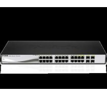 D-link DGS-1210-20, Gigabit Smart Switch with 16 10/100/1000Base-T ports and 4 Gigabit MiniGBIC (SFP) ports, 802.3x Flow Control, 802.3ad Link Aggregation, 802.1Q VLAN, 802.1p Priority Queues, Port...
