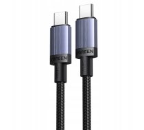 Ugreen USB-C uz USB-C kabelis 0,5 m Melns un Pelēks