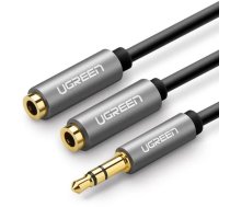 Ugreen 3.5mm Aux Stereo Audio Splitter Cable with Braid 20cm Black