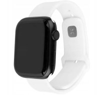Fiksēts sporta siksnu komplekts Apple Watch 38/40/41 mm | Rokas izmērs 160-225 mm | Balta silikona