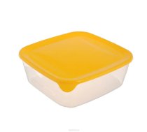 Pārtikas trauks kvadrātveida 0,8L Fresh&Go dzeltena