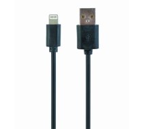 Gembird CC-USB2-AMLM-1M Lightning kabelis Melns