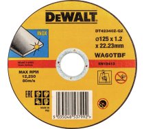 Dewalt Nerūsējošā tērauda griešanas disks 125x1,2x22,2 Flat (DT42340Z-QZ)