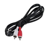 Gembird 1,5 m, 3,5 mm/2xRCA, M/M audio kabelis Melns, Sarkanā, Balta