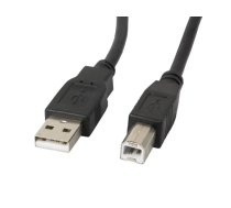 Lanberg CA-USBA-11CC-0030-BK USB kabelis USB 2.0, 3 m, USB B, Melns