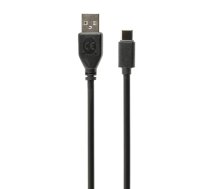 Gembird USB-A/USB-C, 1m USB kabelis USB 2.0 USB A USB C Melns