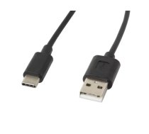 Lanberg CA-USBO-10CC-0018-BK USB kabelis USB 2.0 1,8 m USB A uz USB C Melns
