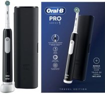 Oral-B Pro Series 1 Cross Action Elektriskā zobu suka + Melna soma