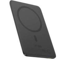 Baseus PicoGo AM41 Ultra-plāns 5000mAh 20W Powerbanka ar MagSafe saderīgs ar 30cm vienkāršu USB-C 60W kabeli - Melns