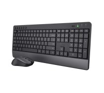 Trust Trezo tastatūra un pele, universāla RF bezvadu, QWERTY, ASV angļu, melna