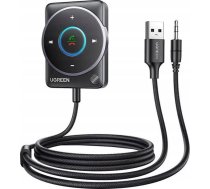 Ugreen Bluetooth 5.4 Adapteris UGREEN CM723 – USB-A + 3,5 mm Mini Jack, iebūvēts mikrofons, Melns