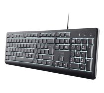 Trust Primo Gaismas tastatūra Home/Office USB QWERTY US Angļu Melna