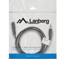 Lanberg 3,5 mm Jack līdz 3,5 mm Jack kabeļs, 1,5 m, Melns (CA-MJFJ-10CC-0015-BK)
