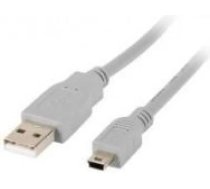 Lanberg USB-A uz Mini USB kabelis 1,8 m pelēks (CA-USBK-10CC-0018-S)