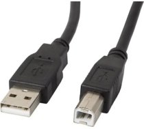Lanberg USB-A uz USB-B M/M 2.0 Kabelis, 1,0 m, Melns ar ferīta kodolu