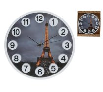 Sienas pulkstenis “Eiffel” ar 3D cipariem, 30 x 30 x 4,5 cm, DECORLIFE