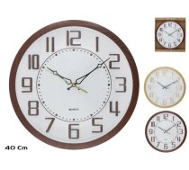 Koka efekta sienas pulkstenis 40 cm, 2 veidi, 40 x 40 x 3 cm, DECORLIFE