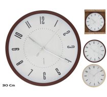 Koka efekta sienas pulkstenis 30 cm, 2 veidi, 30 x 30 x 4,5 cm, DECORLIFE