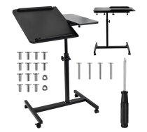 Maclean mobile desk/laptop stand, black, height adjustment 59-89cm, max. 30kg , MC-121 B