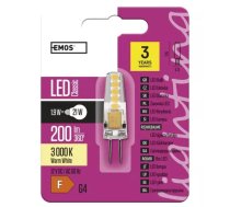 LED spuldze G4 12V JC 1,9 W 200lm, silti balta, 3000K, F, EMOS