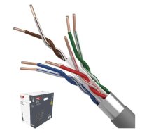 Kabelis F/UTP CAT6 23AWG, ciets, vara, Eca CU
