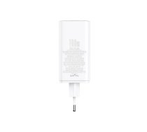 Sienas ātrais lādētājs GaN6 Pro 100W 2xUSB-A + 2xUSB-C QC PD ar USB-C kabeli 1 m, balts
