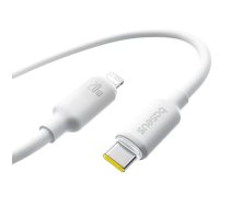 Kabelis USB-C - Lightning 2m, 20W, mīksts silikona balts BASEUS