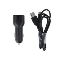 Maxlife MXCC-01 auto lādētājs | 12W | USB-A | ar USB-A uz USB-C kabeli iekļauts | melns