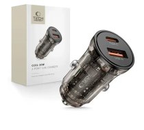 TECH-PROTECT CC01 2-ports automašīnas lādētājs PD 30W / QC3.0 Melns
