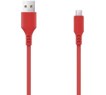 Setty USB-microUSB kabelis 1,8 m, 2A, sarkans
